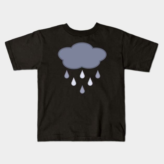 Stormy Day Rain Cloud in Black Kids T-Shirt by Kelly Gigi